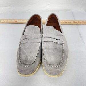 Madden NYC Men's Clay  Leather Suede Loafer (Grey) Size 8 Business/Casual